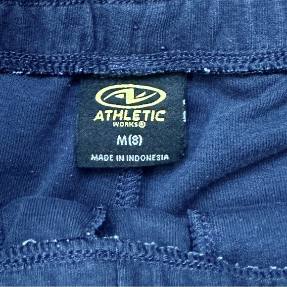 ⭐️ 5 for $25 Athletic Works Kids Navy Blue Jogger Pants Drawstring & Pockets M - Picture 4 of 6